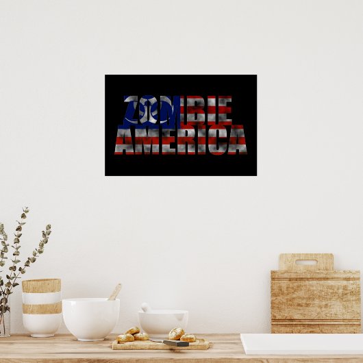 Poster van Zombie Amerika (Keuken)