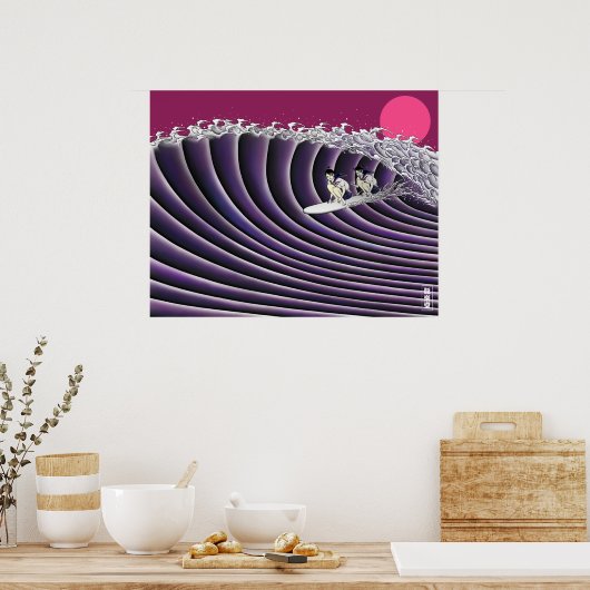 poster van zonnesurf (Keuken)