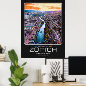 Poster van Zürich (Thuiskantoor)