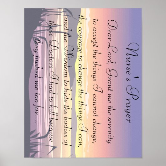 Poster van Zurse Prayer (Voorkant)