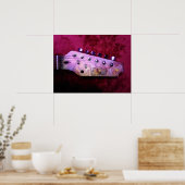 Poster van zware metalen elektrische gitaarkoppen (Keuken)