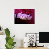 Poster van zware metalen elektrische gitaarkoppen (Thuiskantoor)