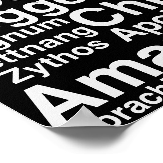 Poster van zwarte en witte hoprassen (Hoek)