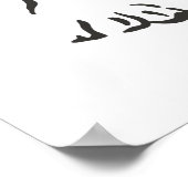 Poster van zwarte en witte tijger (Hoek)