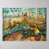 Poster van zwarte fretten (Voorkant)