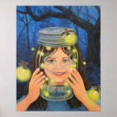 Poster Vangst en vrijgave (vuurvliegjes) (Voorkant)