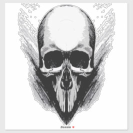 Poster vectorschedel sticker