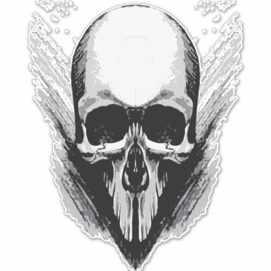 Poster vectorschedel sticker (Voorkant)