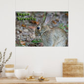 Poster Vegan Serenity Bunny (Keuken)