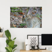 Poster Vegan Serenity Bunny (Thuiskantoor)