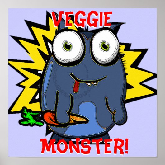 Poster Veggie Monster (Voorkant)