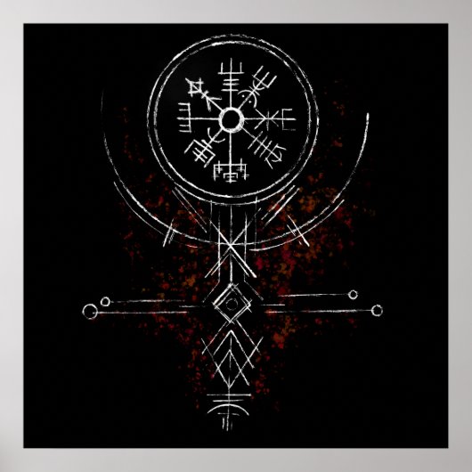 Poster Vegvisir Norse Compass (Voorkant)