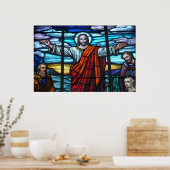 Poster Venster Glas in lood (Keuken)