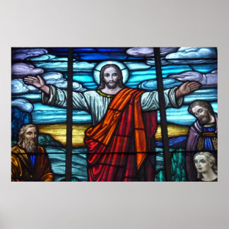 Poster Venster Glas in lood