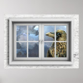Poster Venster Uitzicht (Voorkant)