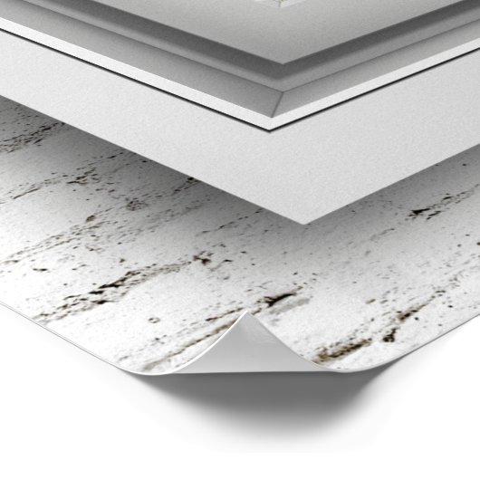 Poster Venster Uitzicht (Hoek)