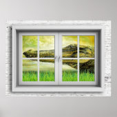 Poster Venster Uitzicht (Voorkant)