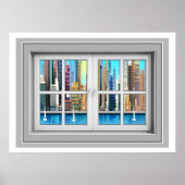 Poster Venster Uitzicht (Voorkant)