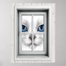 Poster Venster Uitzicht