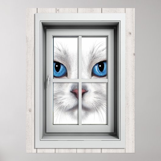 Poster Venster Uitzicht (Voorkant)