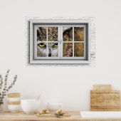 Poster Venster Uitzicht (Keuken)