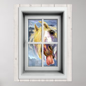 Poster Venster Uitzicht (Voorkant)