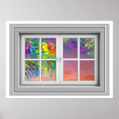 Poster Venster Uitzicht (Voorkant)