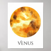 Poster Venus Planet Waterverf (Voorkant)