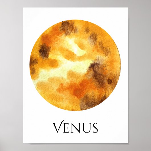 Poster Venus Planet Waterverf (Voorkant)