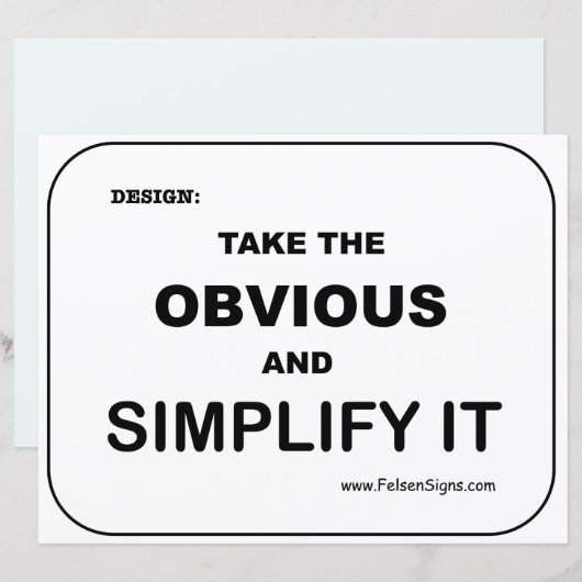 Poster - Vereenvoudigen (Voorkant / Achterkant)