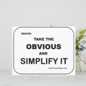 Poster - Vereenvoudigen (Staand voorkant)