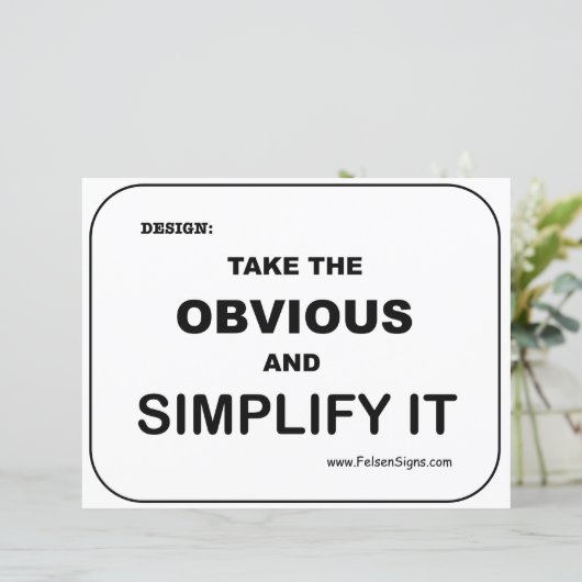 Poster - Vereenvoudigen (Staand voorkant)