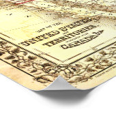 Poster Verenigde Staten Map (Hoek)