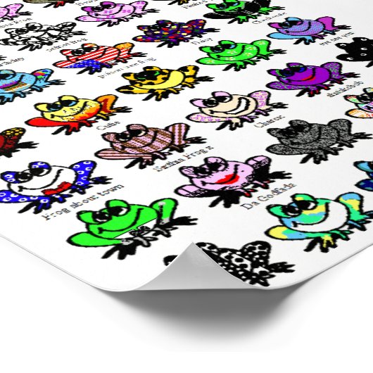 Poster Verf Mijn kikker (Hoek)