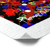 Poster Verf plakband omhoog (Hoek)