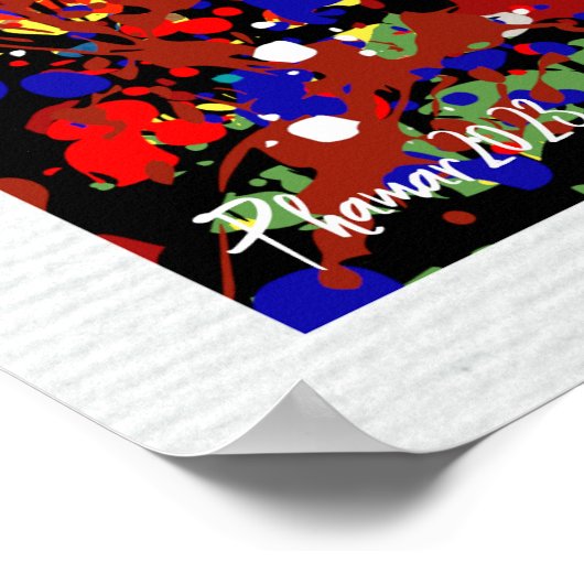 Poster Verf plakband omhoog (Hoek)