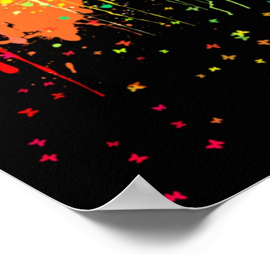 Poster Verf Splash (Hoek)