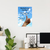 Poster: Vergeet je reisjabs niet Poster (Thuiskantoor)