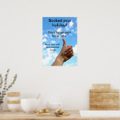 Poster: Vergeet je reisjabs niet Poster (Keuken)