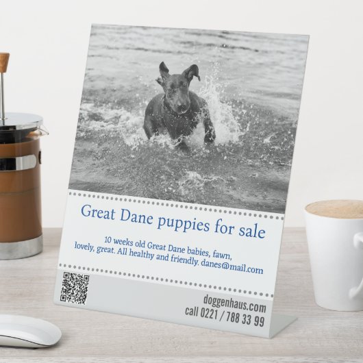 Poster verkoper reclamebord met voetstuk (Insitu)