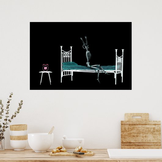 Poster - Verloskund X-Ray Skeleton Original (Keuken)