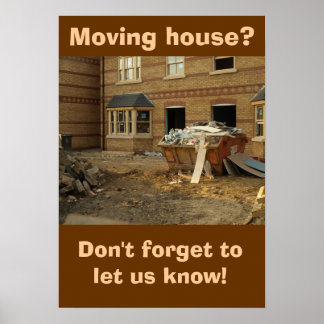 Poster: Verplaatsingshuis Poster