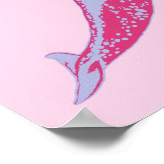 Poster, versmallen, roze wand poster (Hoek)