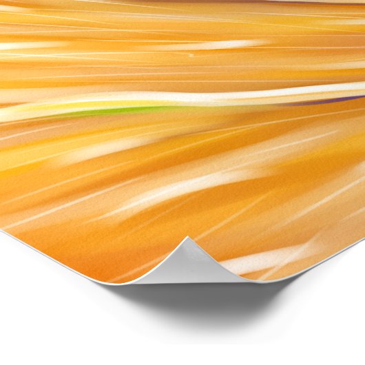 poster "versnipperd" macro-oranje slice (Hoek)