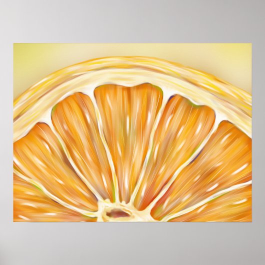 poster "versnipperd" macro-oranje slice (Voorkant)