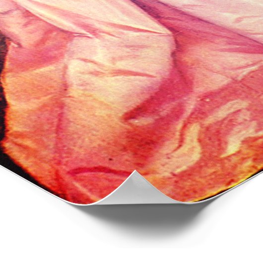 Poster Victoriaans Roze Dame 18 x 24 ARCHIVAL PAPI (Hoek)