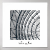 Poster viereckig, Architekturdetail schwarz weiß (Voorkant)