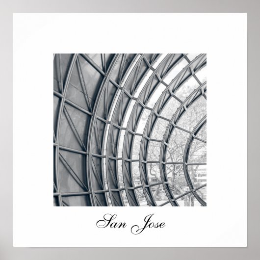 Poster viereckig, Architekturdetail schwarz weiß (Voorkant)