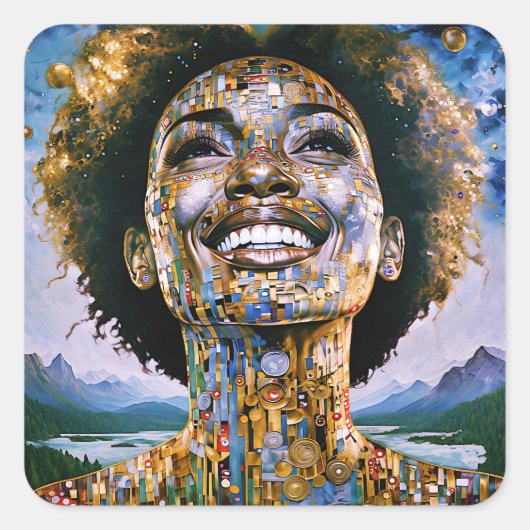 Poster Vierkante Sticker (Voorkant)