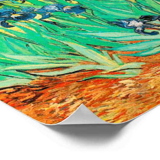 Poster Vincent van Gogh Irises 1889 Blue Flowers (Hoek)